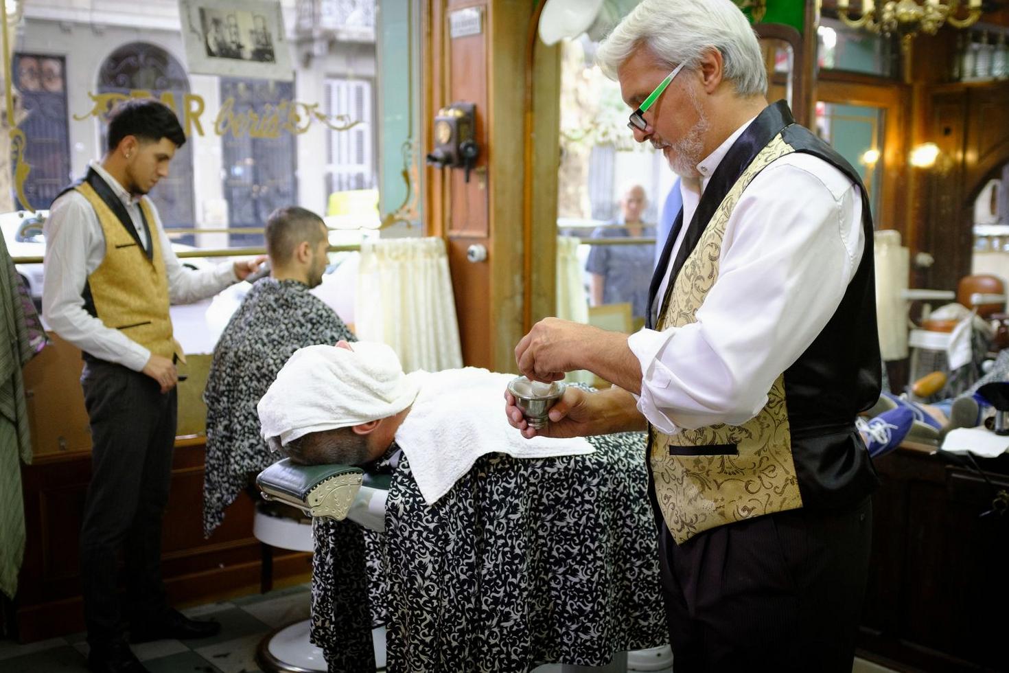 Vintage barbershop interior